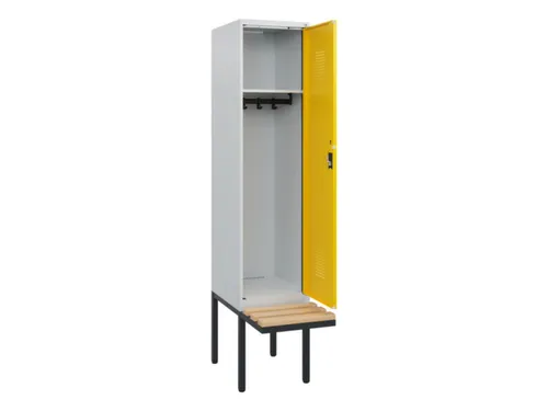 locker met bank,HxBxD 1950x400x815mm,1vak,vak B 400mm,cilinderslot