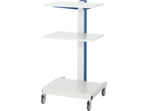pc-station,HxBxD 1230x650x650mm,3legb.,niveaus lichtgrijs