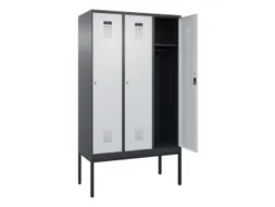 locker,HxBxD 2120x1200x500mm,3vak,vak B 400mm,cil.-slot,voetonderstel