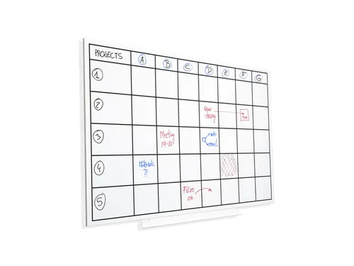 Whiteboard Rocada Skinplanner 75x115cm wit gelakt
