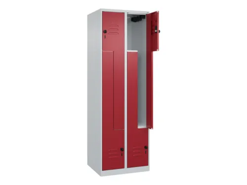 Z-garderobekast,HxBxD 1850x600x500mm,vak B 150/300mm,draaigrendel