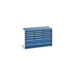 ladekast 800x1300x650mm 6laden zware lasten RAL7035 front RAL5010 - 7