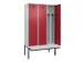 locker met bank,voor scheiding van kleding,HxBxD 2120x1200x815mm,3vak
