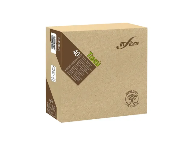 Servet 38x38cm 1/4Vouw Infibra Madre Terra P-to-P 2-Laags 1440st Beige