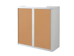 Roldeurkast HxBxD 1040x1100x415mm 2 Oh Romp Wit Front Beuken