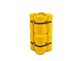 zuilbescherming,v. binnen,HxBxD 1100x450-550x450-550mm,PE,geel - 2