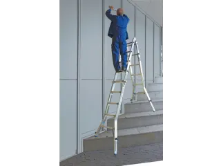 multifunctionele telescoopladder,4x5,sporten,balk L 5,35m,aluminium - 9