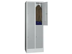 lockerkast,HxBxD 1850x600x500mm,2x2vakken,RAL7035,front RAL7035