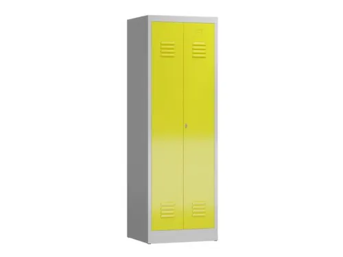 garderobekast HxBxD 1800x590x500mm 2vak klink RAL7035 RAL1018