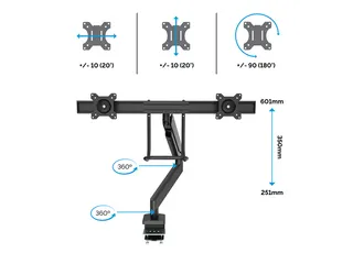 Monitorarm Fellowes Eppa voor 2 Schermen Crossbar wit - 4