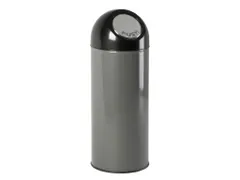 Afvalbak met pushdeksel en binnenemmer 55 Liter Metallic
