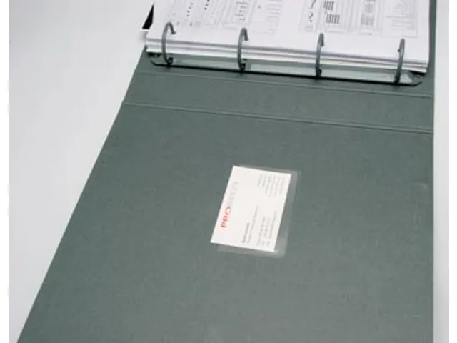 Visitekaart Tas/Pocket Zelfklevend PP 60x95mm Korte Zijde Open 10 Stuk