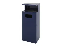 Buitenafvalbak met afdak 55 liter blauw