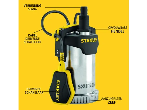 Stanley Dompelpomp Roestvrij Staal Helder Water 750W
