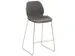 tabouret de bar assise H 650mm assise tissu anthracite chiné
