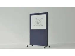 Silva verrijdbaar akoestisch whiteboard blauw 200x120cm