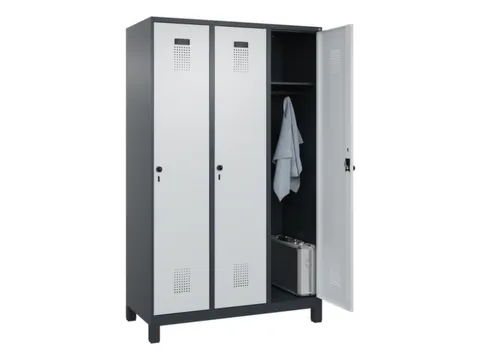 locker,HxBxD 1950x1200x500mm,3vak,vak B 400mm,draaigrendel,voeten