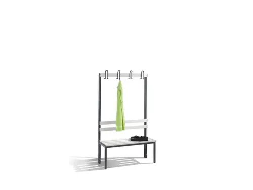 omkleedbank,HxLxD 1650x1000x400mm,PVC-lijst lichtgrijs,romp RAL7021