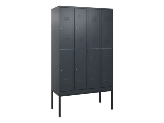 dubbeldekse locker,HxBxD 2120x1200x500mm,4x2vak.,vak B 300mm,cil.-slot