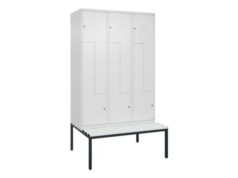 Z-garderobekast,HxBxD 2120x1200x815mm,6vak,vak B 400mm,cil.-slot