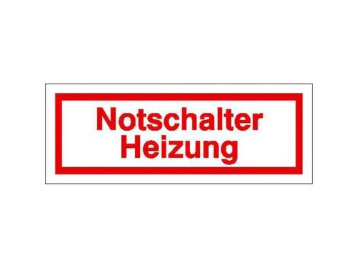 aanwijzingsbord,Noodschakelaar verwarming,aluminium gemerkt,gemoffeld