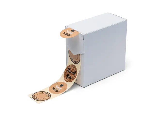 Etiket op Rol 35mm Thank You Kraft-materiaal 250 Stuks