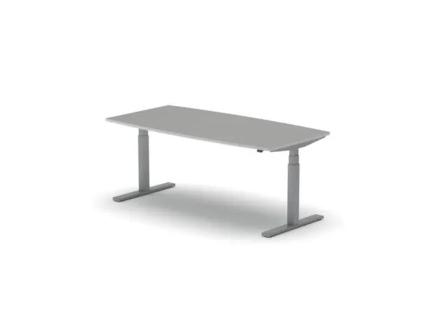 Elektrisch ihv Vergadertafel Vatvorm 1800x800mm Alu + Grijs Blad