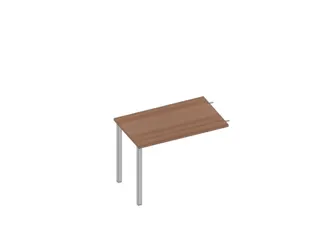 aanbouwtafel,v. 4voeten,HxBxD 730x1000x600mm,blad canaletto-hout - 1