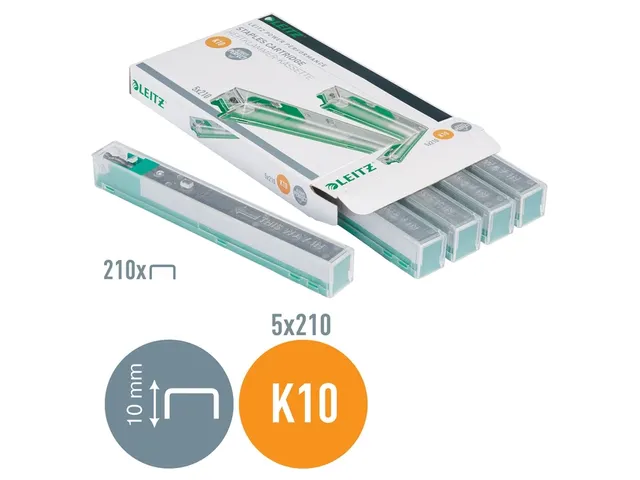 Nieten Leitz cassette K10 26/10 verzinkt 1050 stuks