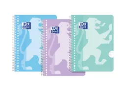 Collegeblok Oxford School A4+ lijn 23-gaats 160 pagina's 80gr pastel a
