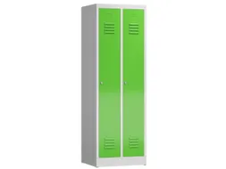 garderobekast 1800x590x500mm 2vak klink sokkel romp RAL7035 RAL6018