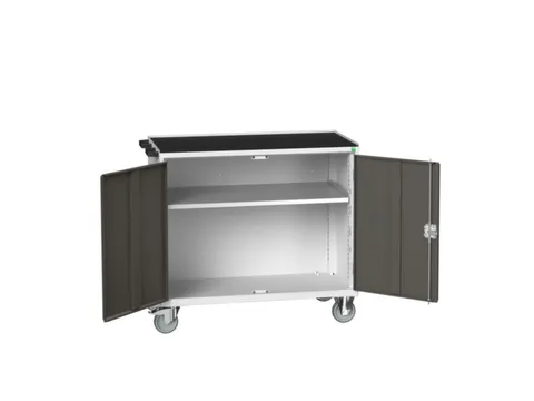 werkbank,verrijdbaar,HxBxD 965x1050x550mm,staalblad,uitrusting: 1kast