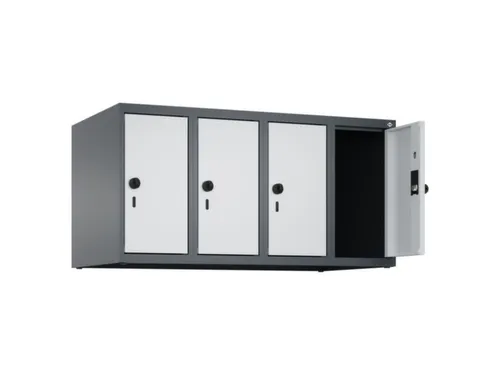 opzetkast,v. locker,4vak.,vak B 250mm,HxBxD 500x1000x500mm,vleugeldeur