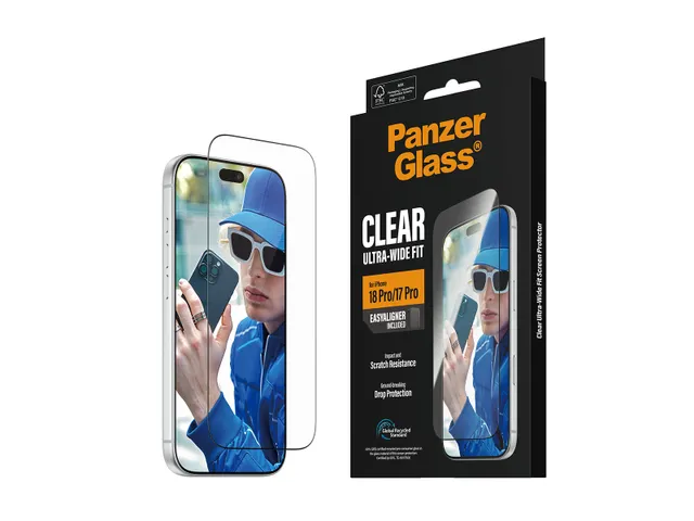 PanzerGlass Screen Protector iPhone 18 Pro | 17 Pro | Ultra-Wide Fi