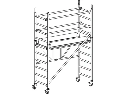 rolsteiger,reik H 3,57m,steiger H 2,8m,1platform(s),m. doorgang