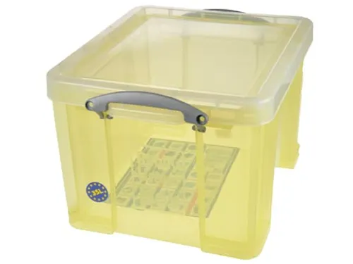 Opbergdoos 35 Liter Geel Transparant