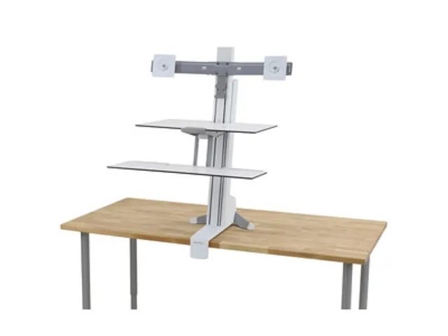 Werkstation Sta Bureau Workfit S Duo Wit