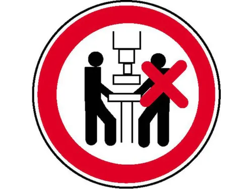 verbodsbord,Machine mag slechts door 1persoon worden bediend