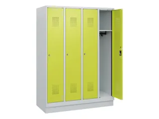 schoollocker,HxBxD 1630x1200x500mm,4vak,vak B 300mm,cil.-slot,sokkel - 1