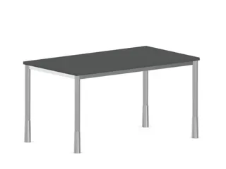 In hoogte verstelbaar bureau,HxBxD 720-840x1400x800mm,MS-donkergrijs - 2