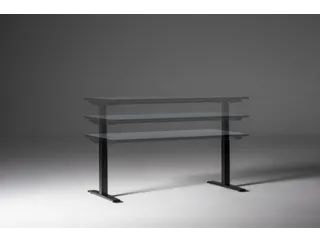 Elektrisch ihv bureau,HxBxD 650-1310x1400x900mm,blad donkergrijs - 2