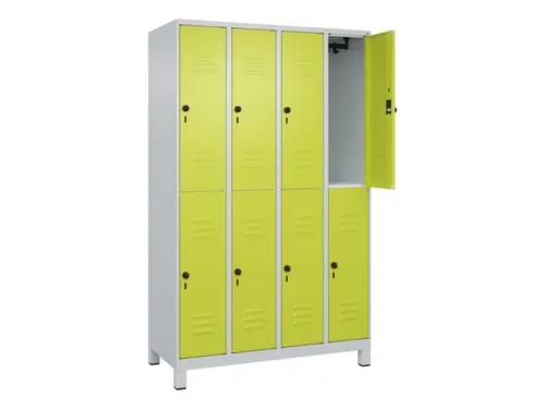 dubbeldekse locker,HxBxD 1950x1200x500mm,4x2vak.,vak B 300mm