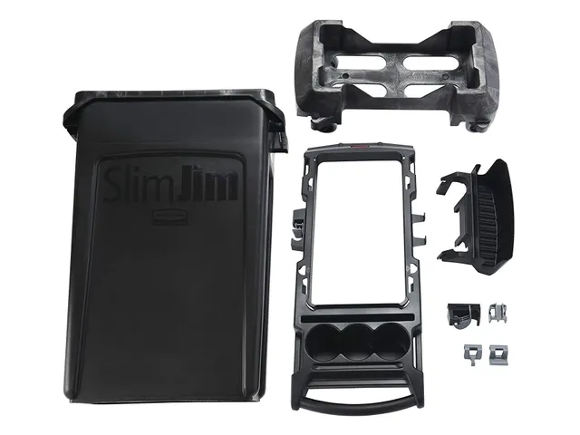 Schoonmaakkar Afvalverzamelaar Slim Jim Rim Caddy Kit 87 Liter Zwart
