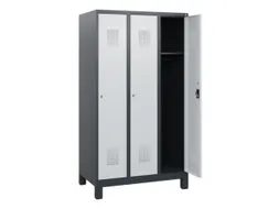 schoollocker,HxBxD 1630x900x500mm,3vak,vak B 300mm,cil.-slot,voeten