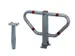 Barrière de parking rabattable acier lxH utiles 750x345mm à sceller