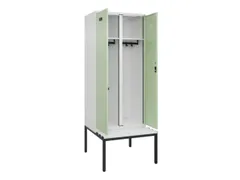 locker met bank,voor scheiding van kleding,HxBxD 2120x800x815mm,2vak