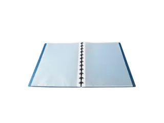 Showalbum PP ring 30 tas A4 blauw metal - 3