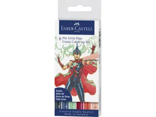 Tekenstift Faber-Castell Pitt Artist Pen Comic 6-delige etui - 1