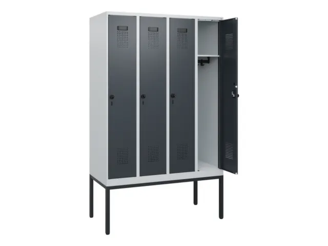 schoollocker,HxBxD 1950x1200x500mm,4vak,vak B 300mm,draaigrendel