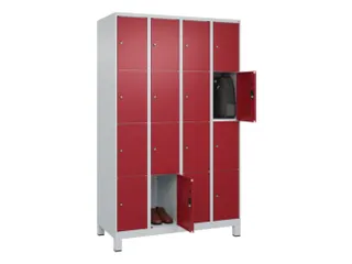 lockerkast,HxBxD 1950x1200x500mm,4x4vakken,vak B 300mm,cil.-slot - 1